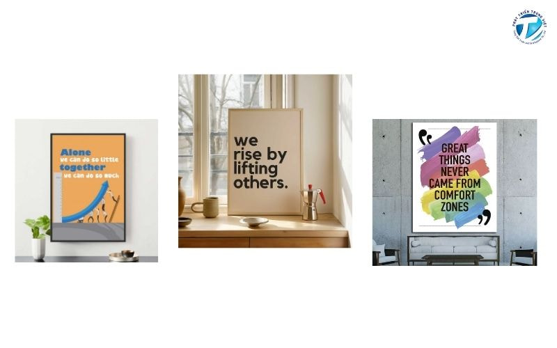 Tranh canvas slogan về Làm việc nhóm và Đoàn kết